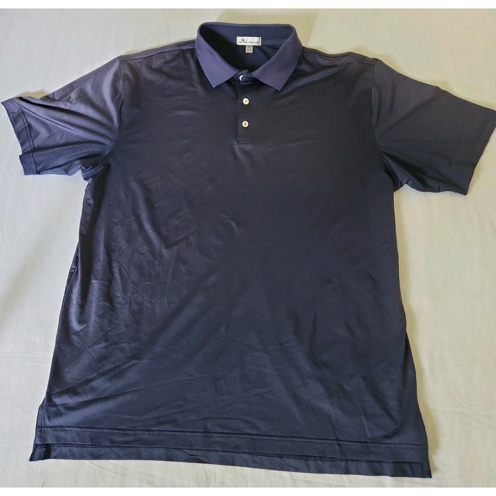 Peter Millar XLarge Purple Stretch Polo Lightweight Shirt 1/4 Button Up Pullover